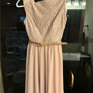 Elegant Pink Lace Dress